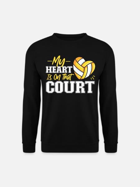 Volleyball Player Team My Heart Is - Unisex Pullover - Schwarz
