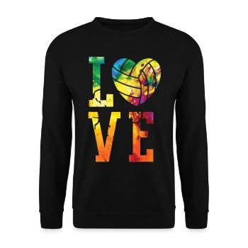 Aquarelle de l’équipe de volley-ball - Sweat-shirt Unisexe - noir - Devant - Alina (178cm) & Michal (187cm)