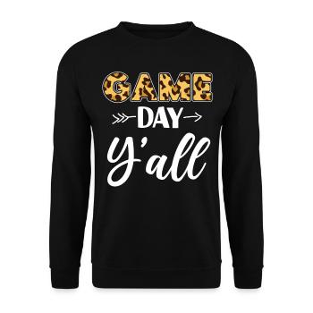 Volleyball Player Team Leopard - Unisex Sweatshirt - black - Front - Alina (178cm) & Michal (187cm)