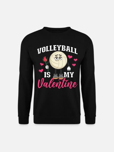Volleyball Player Team Valentines - Unisex Sweatshirt - black