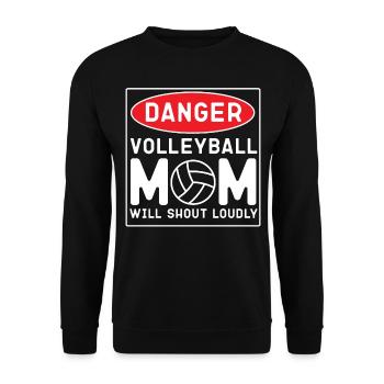 Volleyball Player Team Mom Mother - Unisex Sweatshirt - black - Front - Alina (178cm) & Michal (187cm)