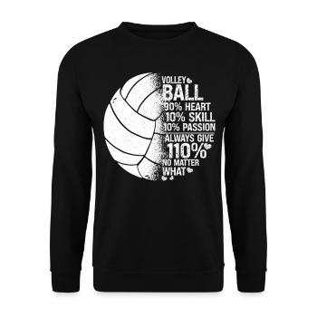 Volleyball Player Team Volleyball - Unisex Sweatshirt - black - Front - Alina (178cm) & Michal (187cm)