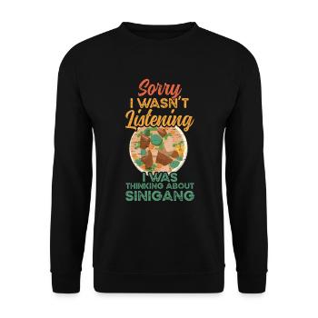 Ich Dachte An Sinigang Filipino Food Soup - Unisex Pullover - Schwarz - Vorne - Alina (178cm) & Michal (187cm)