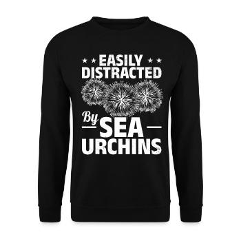 Sea urchins Marine animal easily distracted by sea urchins - Unisex Sweatshirt - black - Front - Alina (178cm) & Michal (187cm)