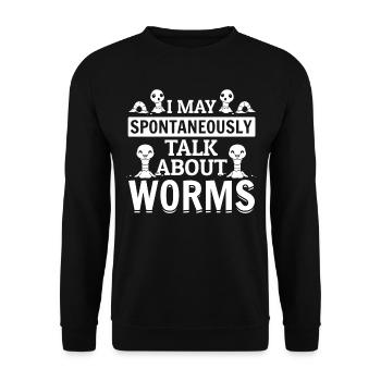 Bel amoureux des vers je peux spontanément parler des vers - Sweat-shirt Unisexe - noir - Devant - Alina (178cm) & Michal (187cm)
