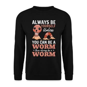 Gentil amoureux des vers Soyez toujours vous-même à moins que vous ne soyez - Sweat-shirt Unisexe - noir - Devant - Alina (178cm) & Michal (187cm)