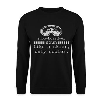 Snowboarder Definition Wintersport Snowboarder - Unisex Pullover - Schwarz - Vorne - Alina (178cm) & Michal (187cm)