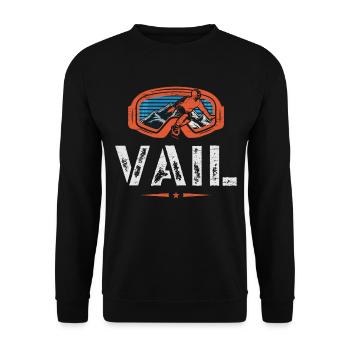 Vail Snowboarding Wintersport Snowboarder Sport - Unisex Pullover - Schwarz - Vorne - Alina (178cm) & Michal (187cm)