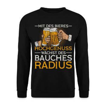 Vintage Bier Geschenk Biertrinker Bierliebhaber - Unisex Pullover - Schwarz - Vorne - Alina (178cm) & Michal (187cm)