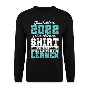 Vintage Studium Bachelorabschluss Bachelor 2022 - Unisex Pullover - Schwarz - Vorne - Alina (178cm) & Michal (187cm)