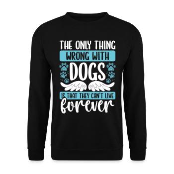 Dog Lover Condolences Dog Remembrance Loss of Dog - Unisex Pullover - Schwarz - Vorne - Alina (178cm) & Michal (187cm)