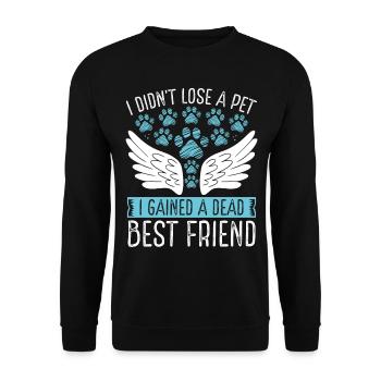 Perte d’un chien d’un ami de compagnie d’un chien Grief Souvenir - Sweat-shirt Unisexe - noir - Devant - Alina (178cm) & Michal (187cm)