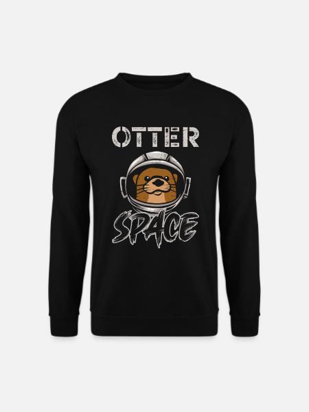 Otter Space Wildes Haustier Säugetiere Tierwelt - Unisex Pullover - Schwarz