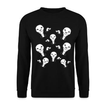 Worms Compost Worms Worm Farmer Funny - Unisex Sweatshirt - black - Front - Alina (178cm) & Michal (187cm)