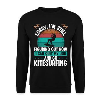 Kitesurf Quitter l’emploi Kite Kiteboard Kiteboard - Sweat-shirt Unisexe - noir - Devant - Alina (178cm) & Michal (187cm)