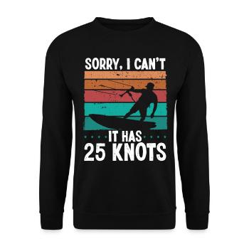 Kiteboarder Sorry I cant 25 Knots Kite KitesurferK - Unisex Pullover - Schwarz - Vorne - Alina (178cm) & Michal (187cm)