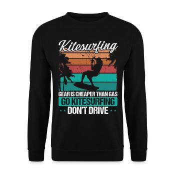 Kitesurf Humour Kitesurf Drôle Kiteboarder - Sweat-shirt Unisexe - noir - Devant - Alina (178cm) & Michal (187cm)