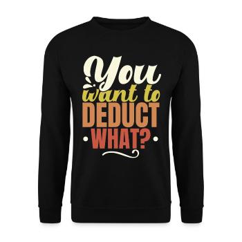 Vous voulez vendre quelque chose Consultant CPA Comptable - Sweat-shirt Unisexe - noir - Devant - Alina (178cm) & Michal (187cm)