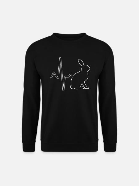 Rabbit Heartbeat - Unisex Sweatshirt - black
