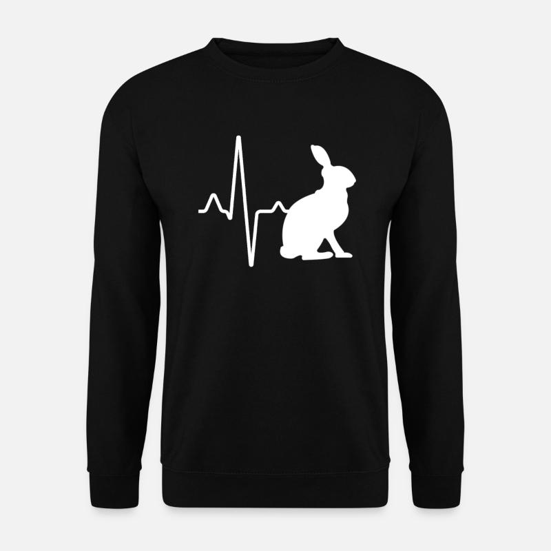 Rabbit Heartbeat - Unisex Sweatshirt - black