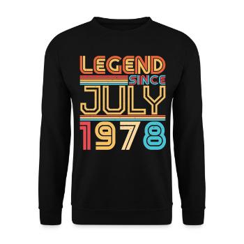 Geboren Im Juli 1978 - Unisex Pullover - Schwarz - Vorne - Alina (178cm) & Michal (187cm)