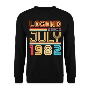 July 1982 40th birthday - Unisex Sweatshirt - black - Front - Alina (178cm) & Michal (187cm)