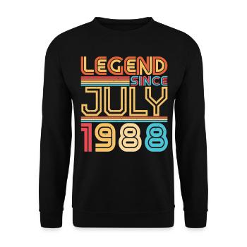 July 1988 Gift idea - Unisex Sweatshirt - black - Front - Alina (178cm) & Michal (187cm)