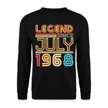 Juli 1968 Vintage - Unisex Pullover - Schwarz - Vorne - Alina (178cm) & Michal (187cm)