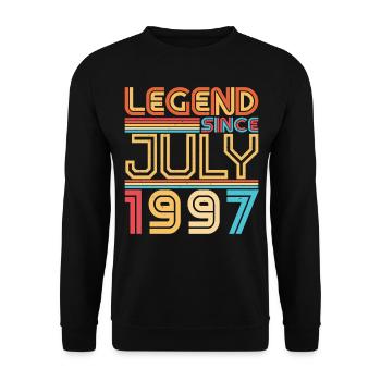 Mois de naissance Juillet 1997 - Sweat-shirt Unisexe - noir - Devant - Alina (178cm) & Michal (187cm)