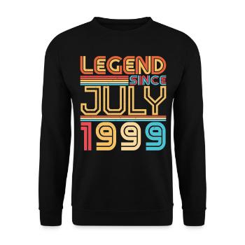 Geburtsmonat Juli 1999 - Unisex Pullover - Schwarz - Vorne - Alina (178cm) & Michal (187cm)