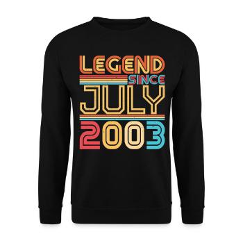Mois de naissance Juillet 2003 - Sweat-shirt Unisexe - noir - Devant - Alina (178cm) & Michal (187cm)