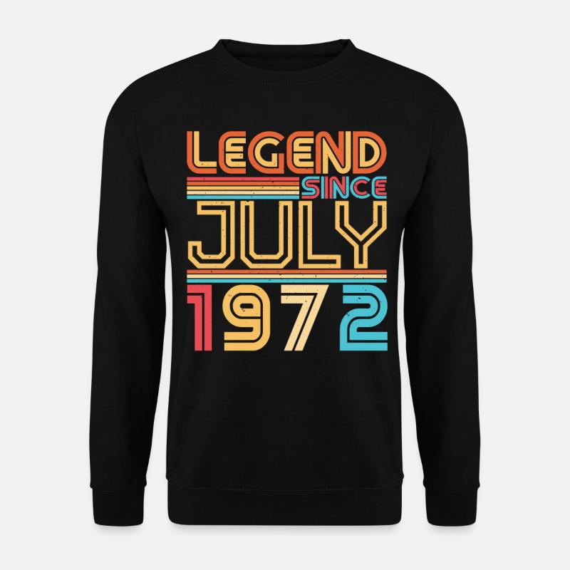1972 July 50 years - Unisex Sweatshirt - black
