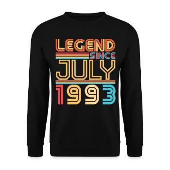 Year of construction July 1993 - Unisex Sweatshirt - black - Front - Alina (178cm) & Michal (187cm)