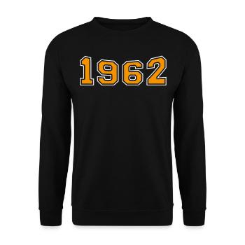 1962 Year Orange - Unisex Sweatshirt - black - Front - Alina (178cm) & Michal (187cm)
