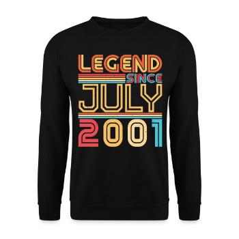 Mois de naissance Juillet 2001 - Sweat-shirt Unisexe - noir - Devant - Alina (178cm) & Michal (187cm)