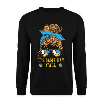 Volleyball Player Team Girl - Unisex Pullover - Schwarz - Vorne - Alina (178cm) & Michal (187cm)