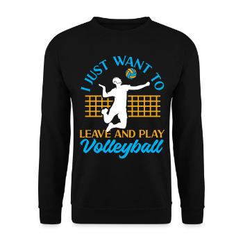 Équipe de volley-ball que je veux juste - Sweat-shirt Unisexe - noir - Devant - Alina (178cm) & Michal (187cm)