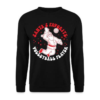 Volleyball Player Team Christmas - Unisex Pullover - Schwarz - Vorne - Alina (178cm) & Michal (187cm)