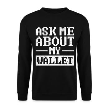 Vintage Crypto NFT Gift Cryptocurrency - Unisex Pullover - Schwarz - Vorne - Alina (178cm) & Michal (187cm)