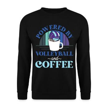 Café de l’équipe de volley-ball - Sweat-shirt Unisexe - noir - Devant - Alina (178cm) & Michal (187cm)