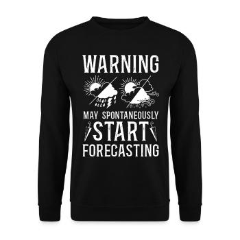 Meteorologist Weather Forecast - Unisex Sweatshirt - black - Front - Alina (178cm) & Michal (187cm)