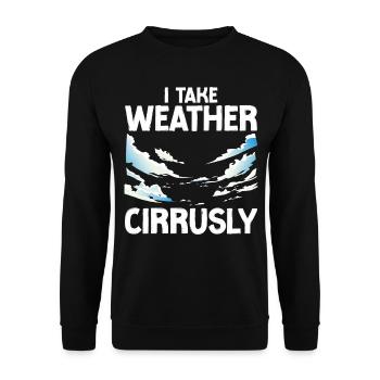 Meteorologist Weather Forecast - Unisex Sweatshirt - black - Front - Alina (178cm) & Michal (187cm)