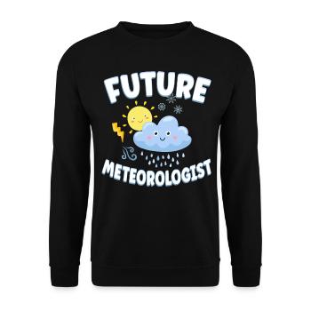 Meteorologist Weather Forecast - Unisex Sweatshirt - black - Front - Alina (178cm) & Michal (187cm)