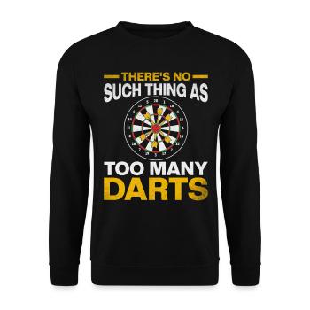 Darts game I There is no darts game like too many - Unisex Sweatshirt - black - Front - Alina (178cm) & Michal (187cm)