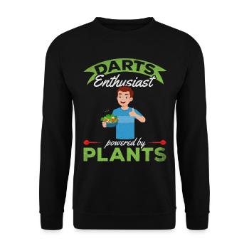Passionné de fléchettes propulsé par des plantes végétaliennes - Sweat-shirt Unisexe - noir - Devant - Alina (178cm) & Michal (187cm)