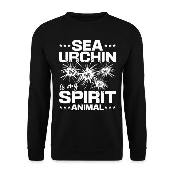 Sea Urchin is my spirit Animal Sea Creature Sea Urchin - Unisex Sweatshirt - black - Front - Alina (178cm) & Michal (187cm)