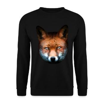 Fuchs Rotfuchs Tierisch Tiermotiv Kinder - Unisex Pullover - Schwarz - Vorne - Alina (178cm) & Michal (187cm)