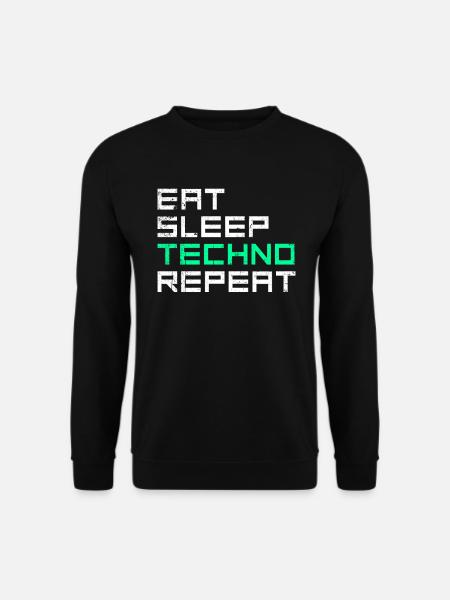 manger du sommeil techno répéter - Sweat-shirt Unisexe - noir