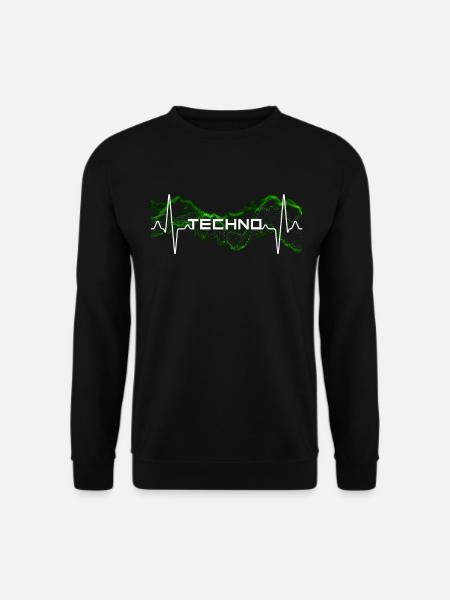Techno Herzschlag - Unisex Pullover - Schwarz
