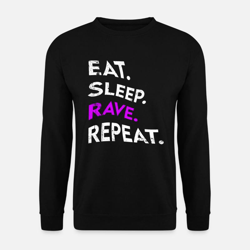 manger le sommeil rave répéter - Sweat-shirt Unisexe - noir